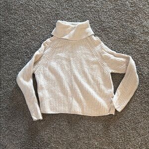 Garage Cream Cowl Neck Sweater with Chunky Knit